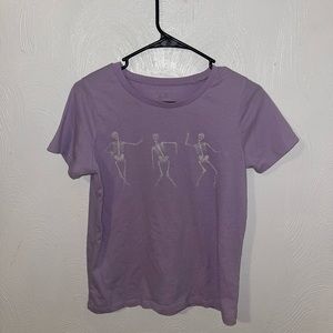 Purple skeleton Halloween shirt
